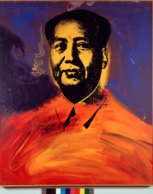 Pop Art: “Mao” Oil Painting by Andy Warhol (1930-1987) 1973 Dim. 127x107 cm Brescia, private collection