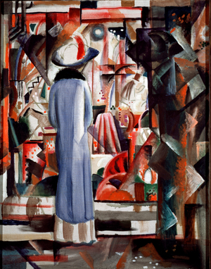 Large illuminated showcase. 1912 (painting)