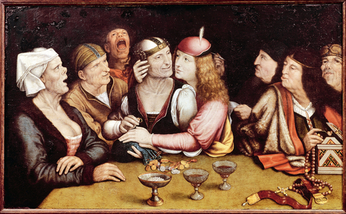 The Wedding Contract - Painting by Quentin Metsys (Matsys, Massys, Matsijs) (1466-1530), oil on wood, 16th century. Sao Paulo, Museum of Art