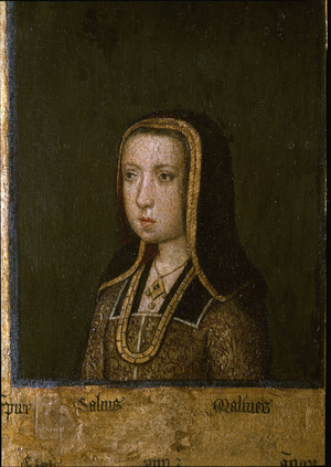 Portrait of Margarita of Austria, in 1494 (painting on wood)
