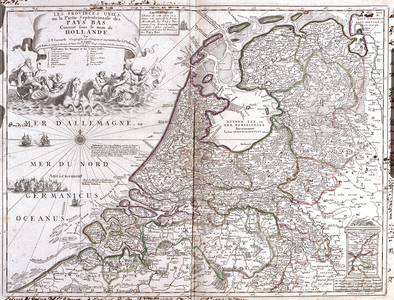 Map of Netherlands (Engraving, 1717)