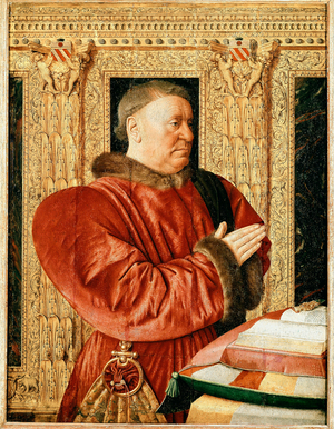 Portrait of Justice Minister of France Guillaume Jouvenel des Ursins (Painting, 15th century)