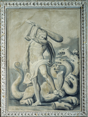 Hercules cuts off the seven heads of the Hydra (painting, 1805)