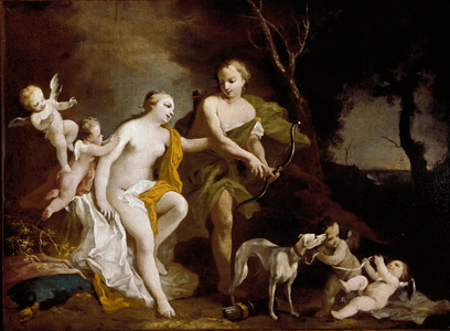 Venus and Adonis (Oil on canvas, 1740)