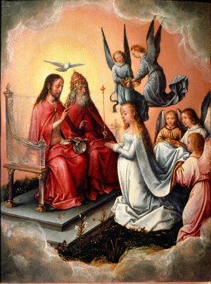 The coronation of the Virgin, 1496-1504 (oil on wood)