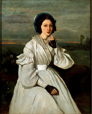 Portrait of Louise Claire Sennegon, future Madame Charmois. 1837 (Oil on canvas)