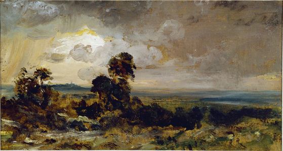Stormy Sunset in Hampstead, 1822 (oil on canvas)