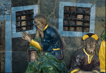 The Seven Works of Mercy, visiting the prisoners, 1526-1528) (low Terracotta relief)