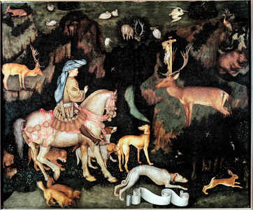 The Vision of Saint Eustace, c.1438-42 (egg tempera on wood)