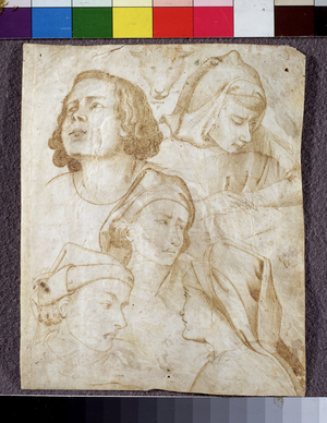 Heads (drawing, 14th century)