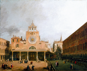 View of the campo san Giacometto a Venice Painting by Canaletto (Giovanni Antonio Canal il) (1697-1768) 1729 Dim 95,5x117 cm Dresden, Staatliche Gemaldegalerie