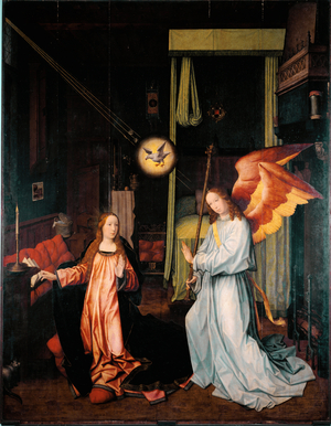 Annunciation Painting on wood by Jan Provost (ca. 1465-1529) Dim. 300x200 cm Genes, Galleria di Palazzo Bianco