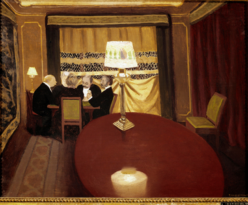 The poker game, 1902 (Oil on cardboard)