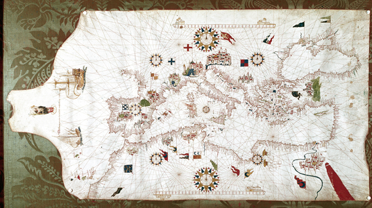 Map of the Mediterranean Sea (portolan, 1563)