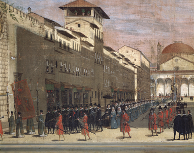 Procession on via de' Servi in Florence (painting, c.1650)
