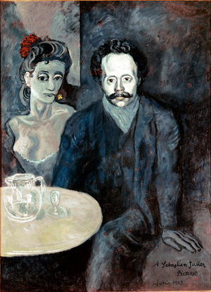 Portrait of Sebastian Juner Vidal (Junyer Vidal) Painting by Pablo Picasso (1881-1973) 1903 Sun. 125,5x91,5 cm Los Angeles County Museum of Art (LACMA), United States