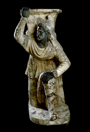 Persian kneeling. 170-180 (Marble sculpture)