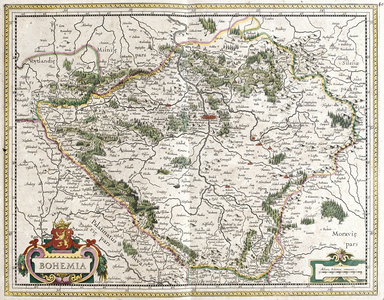 Map of Boheme (Czech Republic) (etching, 1671)