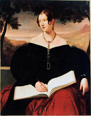 Portrait of Countess Rucellai Painting by Giuseppe Bezzuoli (1784-1855) 19th century Florence, private collection