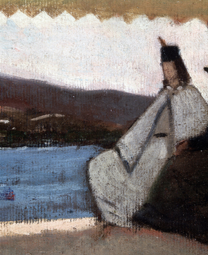 La rotunda de Palmieri (La Rotonda di Palmieri) Detail Painting by Giovanni Fattori (1825-1908), 1866 Dim 12x35 cm Florence, Pitti, Galleria di Arte Moderna