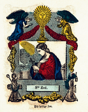 Saint Zoe. 19th century (engraving)