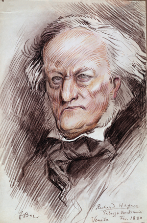 Portrait of Richard Wagner (drawing, 1880)