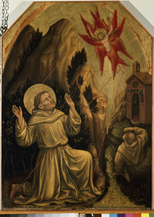 Saint Francis receiving the stigmata (tempera on panel, 1370)