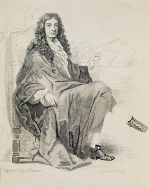 The composer Jean-Baptiste Lully (Engraving)