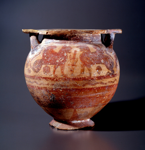 Terracotta krater representing sphinxes, 580-560 BC