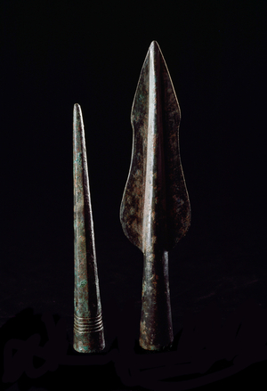 Spear tips from Tarquinia,  early 8th century BC (bronze)