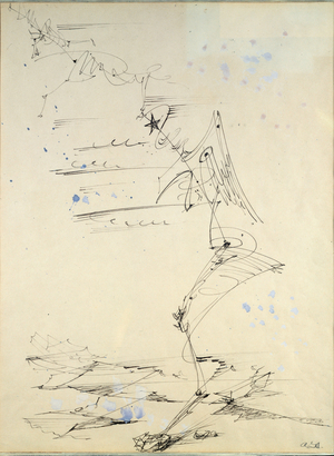 Surrealism: automatic drawing in Chinese ink by Andre Masson (1896-1987) Collection Schwarz - courtesy Mudima