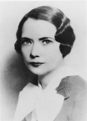 Portrait of Margaret Mitchell (1900-49) (b/w photo)