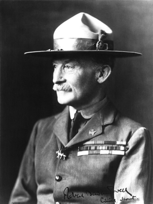 Lieutenant General Sir Robert Stephenson Smyth Baden-Powell (1857-1941) (b/w photo)