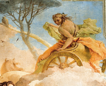 Detail of Armida, from Armida Abducting the Sleeping Rinaldo, from the Room of Jerusalem Delivered in the Palazzina, 1757 (fresco)