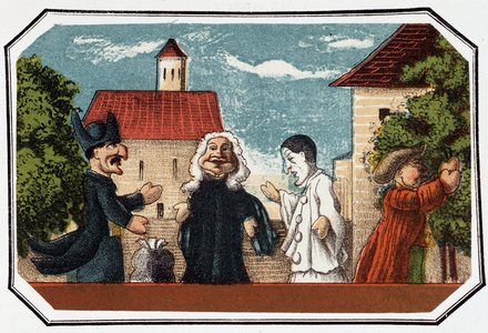 Le revenant - Lithography, from Theatre des marionnettes du jardin des Tuileries, text and drawing by Louis Edmond Duranty (1833-1880), Paris, 1863