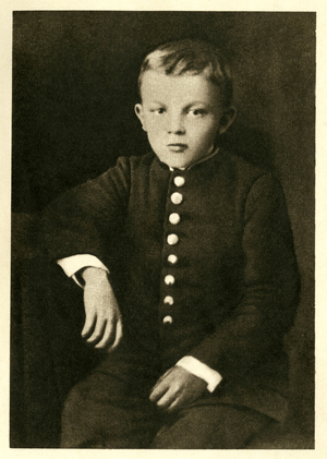 Portrait of Vladimir Ilyich Ulyanov dit Lenin (1870-1924) in 1879. Photography, in “” Our Illyich””, State Edition for Children, Moscow, 1956.