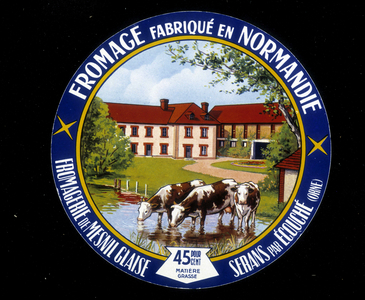 Label of Normandy cheese 20th century