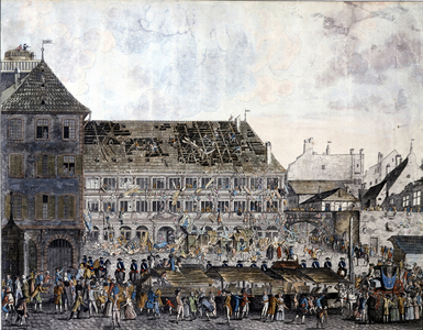 Climbing and looting of the town house (town hall) of Strasbourg, 21 July 1789.