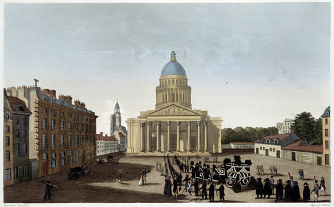 Vue du Pantheon - in “” Vues de Paris”” by Courvoisier, 1827