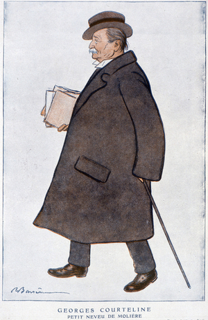 Portrait of Georges Courteline. Drawing by Barrère - in Fantasio, February 1922.