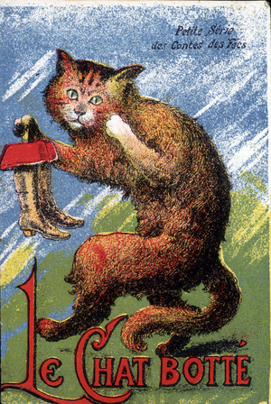 Cover of the tale “Pussy's Boots”, c.1913 (lithograph)