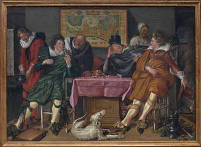 Happy company. Painting by Willem Pietersz Buytewech (1591 or 1592-1624), oil on canvas, circa 1620. Dutch art, 17th century. Museum of Fine Arts Rotterdam (Netherlands).