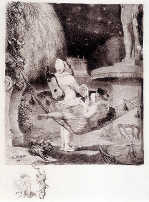 L'envy - drawing by Willette, 1916