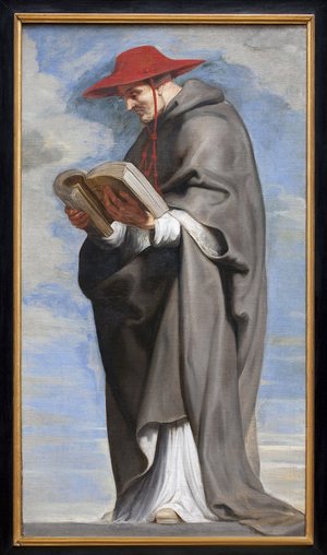 Saint Bonaventure. (Pendant of Saint Francois in ecstasy). The doctrine of this saint, which was little prized by the Franciscan school until the end of the 16th century, was honoured by the theologians of the Contre Reforme. Scenes of this saint's life are rarely represented due to late canonization. Painting by Pierre Paul (Pierre-Paul) Rubens (or Peter Paul or Petrus Paulus) (1577-1640), oil on canvas, circa 1620. Musee des Beaux Arts de Lille.