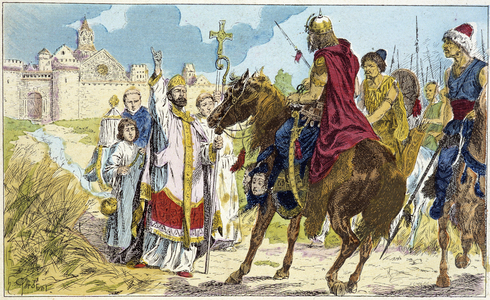 Saint Loup stops Attila in front of Troyes (451) - Barbarian Invasions