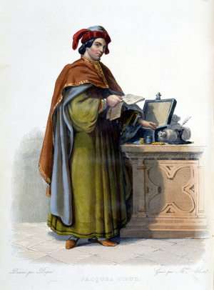 Jacques Coeur (c.1395-1456), French merchant, 19th century (engraving)
