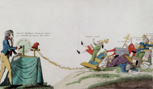 Allegory of the French Revolution removing all thrones of the crowned robbers