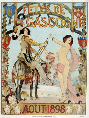 Poster for the Biscay holidays of August 1898