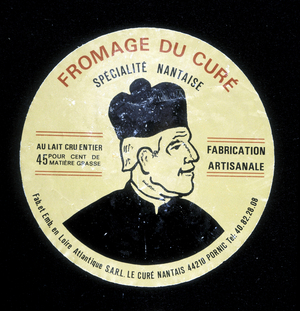 Cheese label "of the priest"