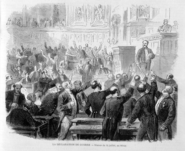 The Declaration of War of 1870: Sitting of July 15 in the Senate - in “Le Monde Illustré”, 1870.